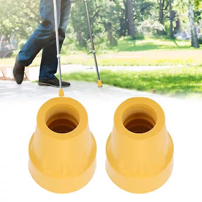 2Pcs Crutch Tips Replacement Latex Heavy Duty Non Slip Flat For Canes • $11.23