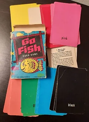 1951 ED-U CARDS GO FISH COLOR MATCHING GAME Complete.  Vintage • $8.50