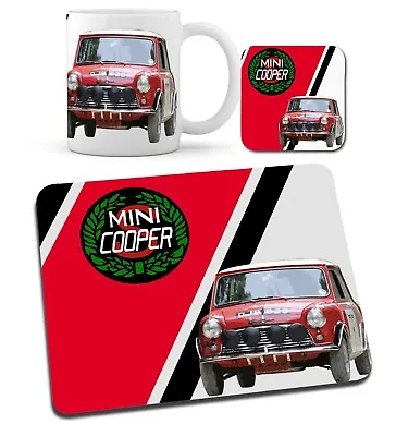 Mini Cooper S Rally Car Collection Mug Coaster & Mouse Mat - Digital Art Design • £17.95