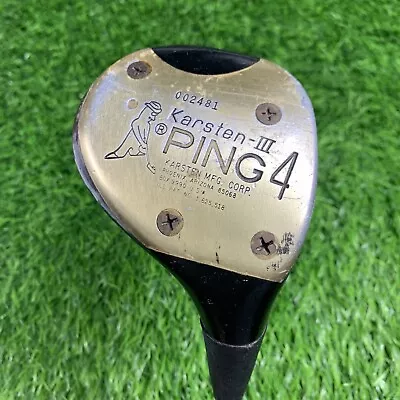 Vintage Ping Karsten III # 4 Wood ZZ Lite Stiff Flex Steel (NEEDS GRIP) RH 3948 • $18.95