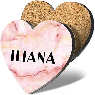 1 Heart Coaster Name Iliana Letter Lettering • £3.99