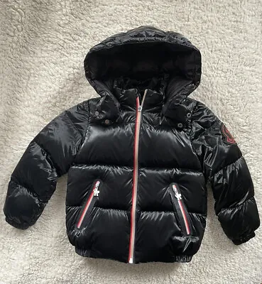 MONCLER Kids Boys Down Puffer Jacket With Hooded Size 1 Black • $230