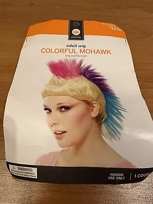 Halloween Costume Colorful Mohawk Hair Adult One Size Fits All New • $14.99