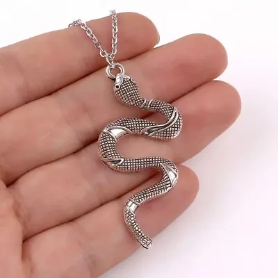 £2.99 • Buy Snake Pendant Necklace Silver Gold Women Men Statement Jewellery 