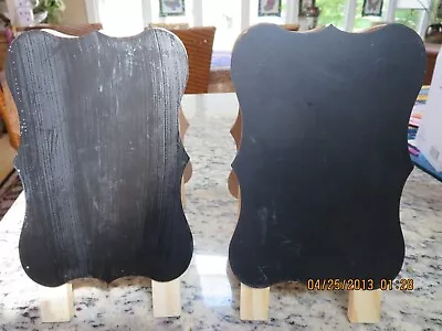 Set Of 2 Chalkboard Easels--8  X 4 1/2 --both Sides---#y10a-1 • $12.99