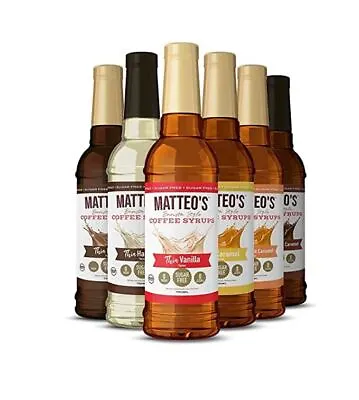 Sugar Free Coffee Syrup Matteos 750ml Zero Calories Choose From 13 Flavours • £19.19
