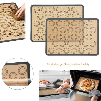 £6.99 • Buy 30 Cavities Macaron Baking Mat Silicone Cake Macaroon Mould Pad Sheet Non Stick