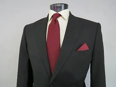 Versace Collection Charcoal Black Prince Of Wales Check Peak Lapel Suit 42 R • $329