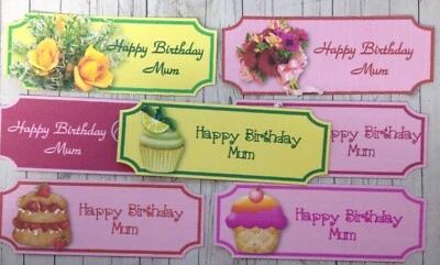 £2.75 • Buy 7 Happy Birthday Card Making Banners Embellishments Sentiments Craft Toppers Mum