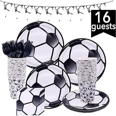 £19.99 • Buy Football Themed Birthday Tableware Banners Party Decoration Fun Kids 16 Guest