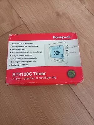 Honeywell ST9100C 1006 Timer Programmer 7 Day 1 Channel  Heating Control New  • £49.99