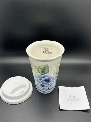 Lenox Butterfly Meadow Ceramic Thermal Travel Mug W/ Lid 10 Oz Bee Butterfly NEW • £17.09