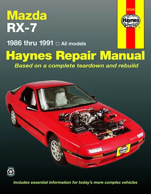 Mazda RX-7 Inc. Turbo Series 4 1986-1991 Workshop Manual • $59.50