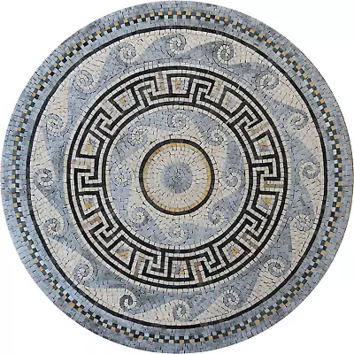 Mosaic Marble Greek Patterns Handmade Art Medallion Home Pool Design Floor • $546