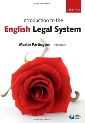 £3.03 • Buy Introduction To The English Legal System By Martin Partington. 9780199238101