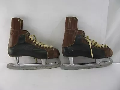 Vintage Bauer Probilt Mens ? Size 10 Ice Hockey Skates Hand Made • $40