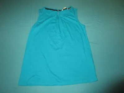 BODEN Womens Aqua Sleeveless Shirt Size US 4 • $12.99