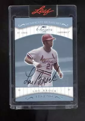 2001 Donruss Classics Significant Signatures Legend Auto - Autograph - Lou Brock • $5.50