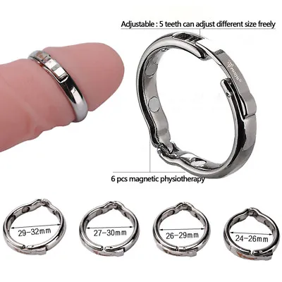 Magnetic Ball-Scrotum-Stretcher-Ring-Penis Enhancer Delay Ejaculation For Male's • $8.29