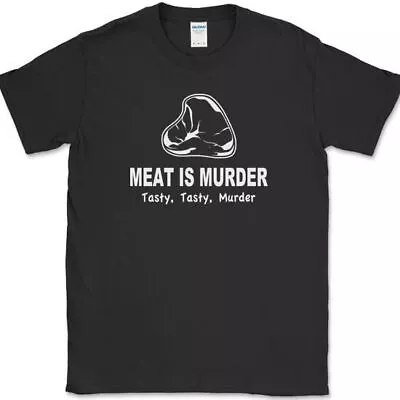 Meat Is Murder Tasty Tasty Murder T-Shirt Funny Food Bacon BBQ Grilling Tee • $13.98