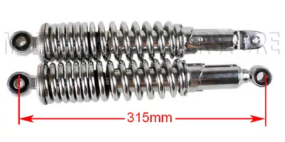 315mm Rear Shock Absorber Suspension Pair For 250cc Roketa Mc-54 Scooter Moped • $43.65