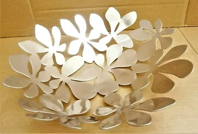 Large Ikea Stockholm Stainless Steel Flower Design Fruit Bowl By Monika Mulder • £15