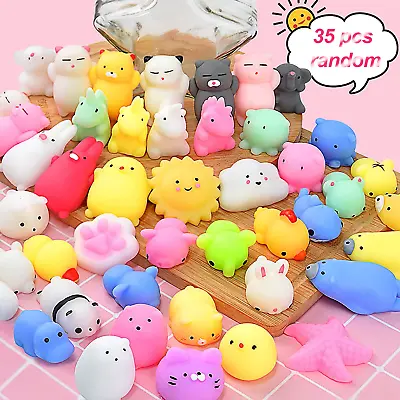 $23.14 • Buy 35Pcs Kawaii Squishies, Mochi Squishy Toys For Kids Party Favors, Mini Stress Re