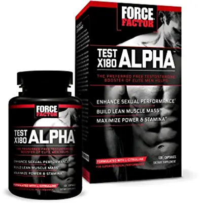 $23.75 • Buy Force Factor Test X180 Alpha Build Mass & Increase Performance 60ct Free Ship!!