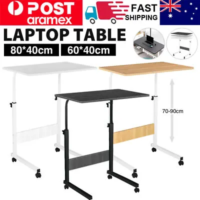 Laptop Desk Bedside Mobile Computer Table Stand Adjustable Bed Portable Study AU • $52.59
