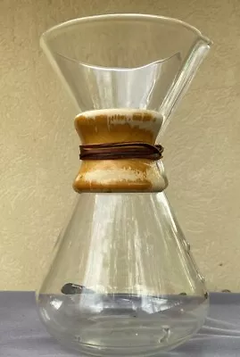 Vintage Chemex Pyrex 11  Green Stamp Pour Over Coffee Carafe & Filtex 10 • $49.23