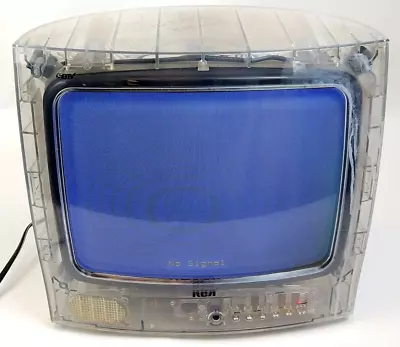 RCA Clear Jail Prison 13  CRT Color TV Works J13804CL Retro Gaming SDTV Coax • $249.99