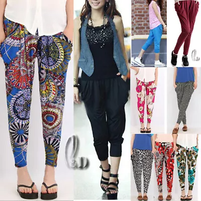 $14.99 • Buy Au Seller Boho Baggy Harem Hippie Yoga Soft Stretch Pants Shorts Reversible P082
