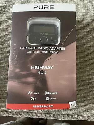 Pure Highway 400P In Car DAB+/DAB Digital Radio FM Adapter - Black (A) • £95