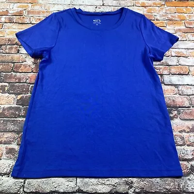 J. Crew Perfect Fit Shirt Womens XL Extra Large Blue 100% Cotton Crew Adult • $9.79