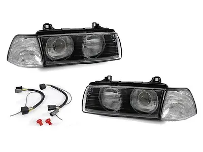 DEPO Hella Glass Lens Projector Headlight+Clear Corner Lights For BMW E36 4D/3D • $299.93