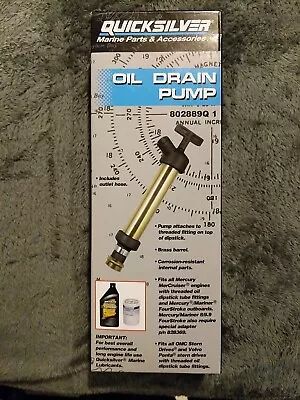 Quicksilver Mercury Oil Drain Crankcase Pump MCM/MIE Engines Thread Dip 802889Q1 • $48.99