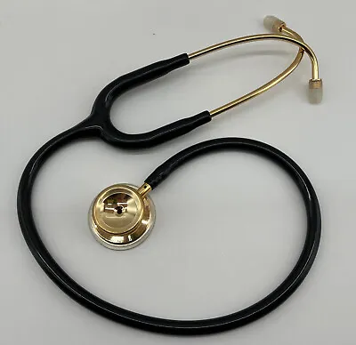 MDF One 777 Black & 22k Gold Stainless Classic Cardiology Stethoscope Adult • $38