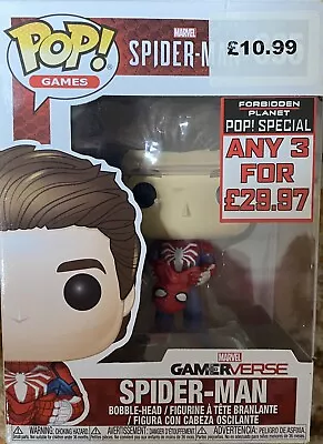 Pop Vinyl Games Gamerverse Marvel 395 Spiderman Unmasked Bobble Head • £16.99