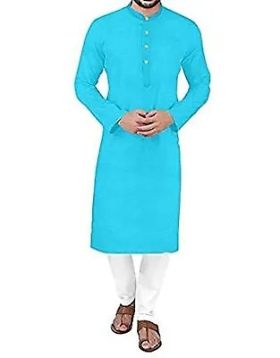 Eid Men Suit Set Indian Traditional & Wedding Party Wear Cotton Kurta Pajama Set • £27.20