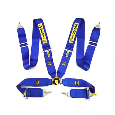 Sabelt Blue Race Seat Belts 4-Points FIA Approved Drift 3  ASM Snap On Harness • £118.80