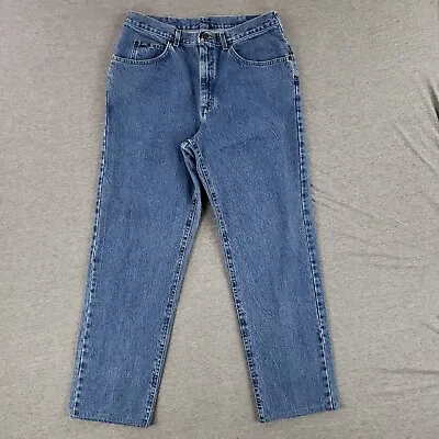 VINTAGE Lee 36x32 Blue Jeans Old School Quality Denim Shortened Work Pants • $14.23