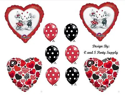 MICKEY MINNIE VINTAGE LOVE HAPPY BIRTHDAY PARTY BALLOONS Decorations Supplies • $14.95