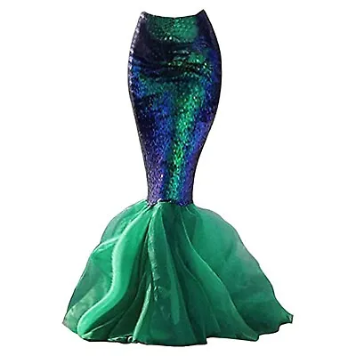 £22.98 • Buy Women's Mermaid Tail Costume Maxi Skirt Cosplay Party  Sparkling Panel Sequin