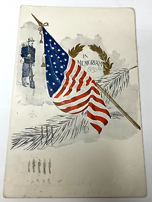 Early Memorial Day Postcard C1906 Artist Signed Green-In Memoriam-Posted  • $3.99