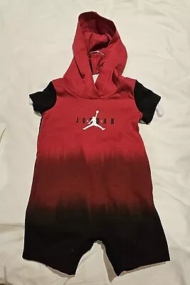 Nike Air Jordan Baby Romper/Suit Age 3-6 Months Black/Red Jumpman BNWT FREE P&P • £10