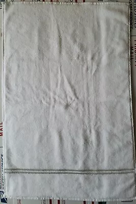 Restoration Hardware Hotel Satin Stitch Turkish Hand Towel White Cotton New Ash  • $28.50