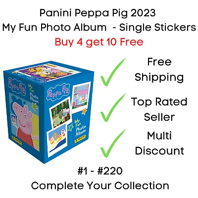 £0.99 • Buy Panini Peppa Pig 2023 My Fun Photo Album Single Stickers - Buy 4 Get 10 Free