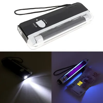 Portable Handheld LED UV Torch Ultraviolet Flashlight Currency Banknote Checker • $9.31