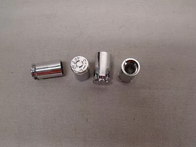 New Chrome Revolver Valve Caps Valve Covers Tire Cap Gun Cylinder Bullet Shell • $9.99