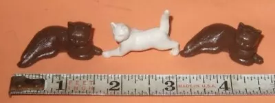 Marx 1950's WHITE & BROWN Rubber Cats For Farm Doll House Western Playsets • $24.50